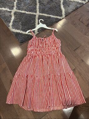 Red and White Striped 4th of July Dress